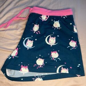 KOHLS Pajama Shorts with Owls | NWT